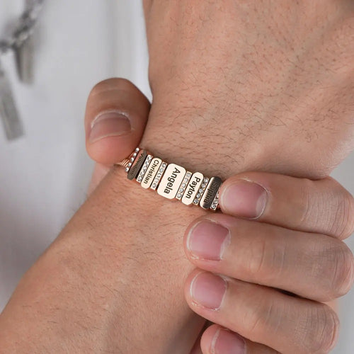 Model wearing Six Souls Bracelet to show fit and length on wrist
