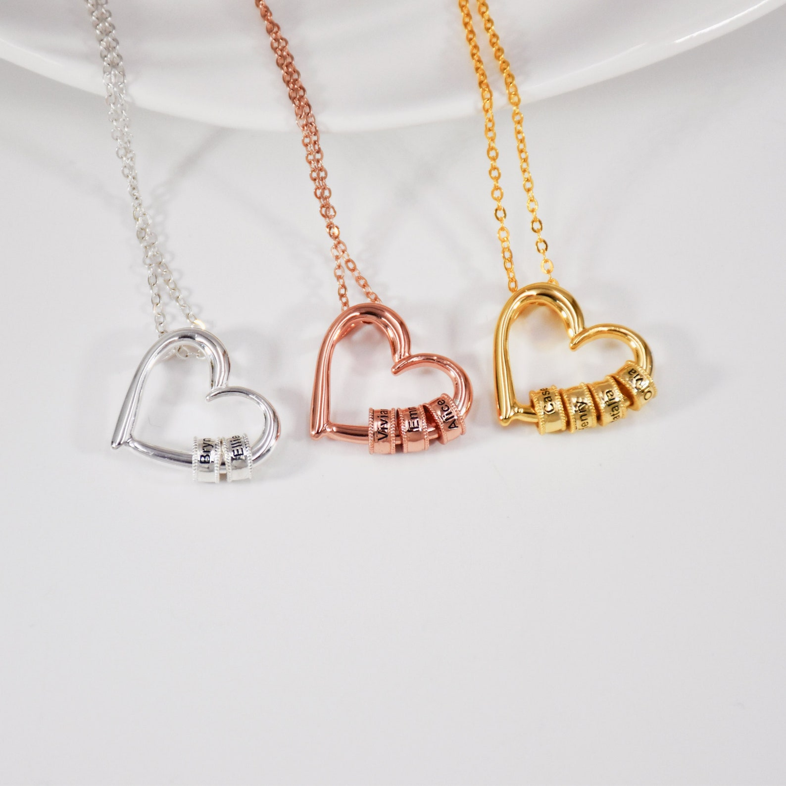 Names in Embrace - Personalised Heart Necklace