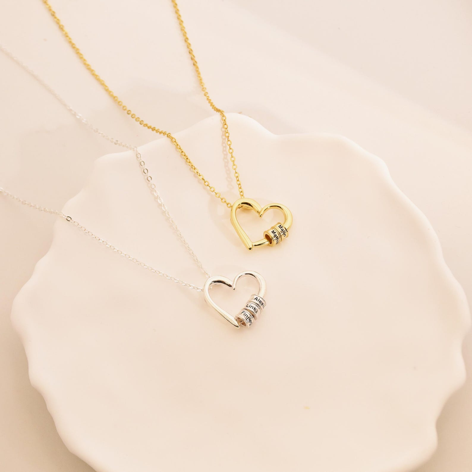 Names in Embrace - Personalised Heart Necklace