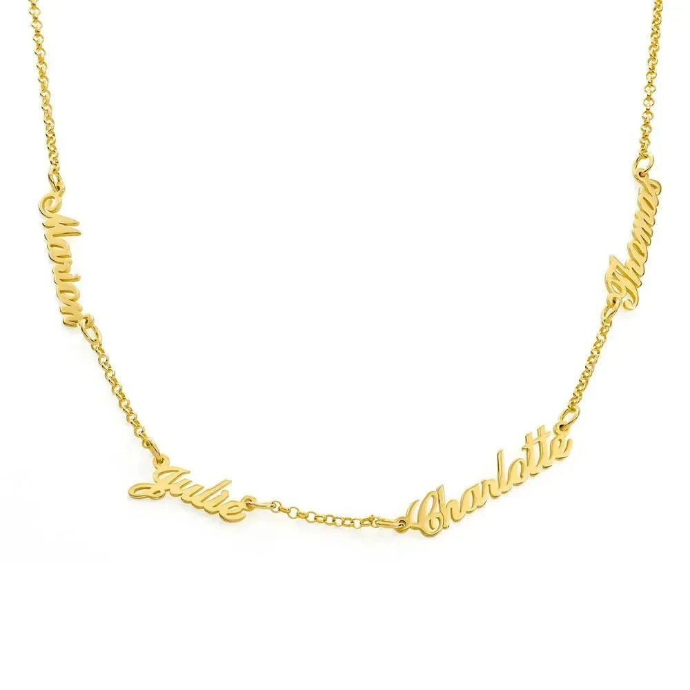 Signature Chain Necklace in gold finish — personalised jewellery gift