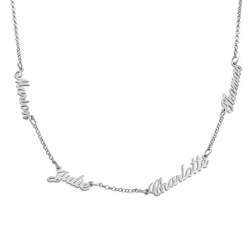 Personalised Signature Chain Necklace with custom engraving in silver