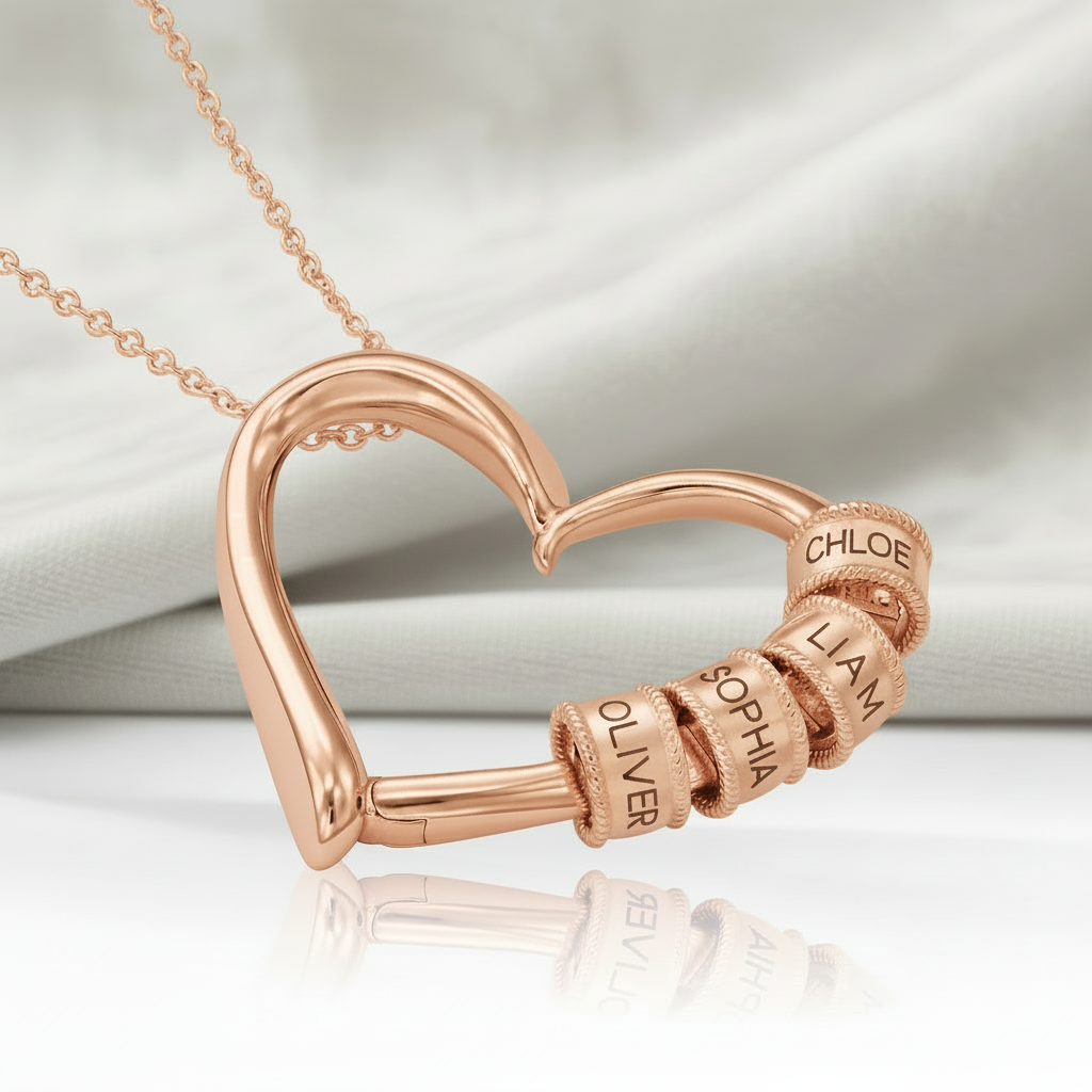 Personalised Heart Necklace - With Free Engraving