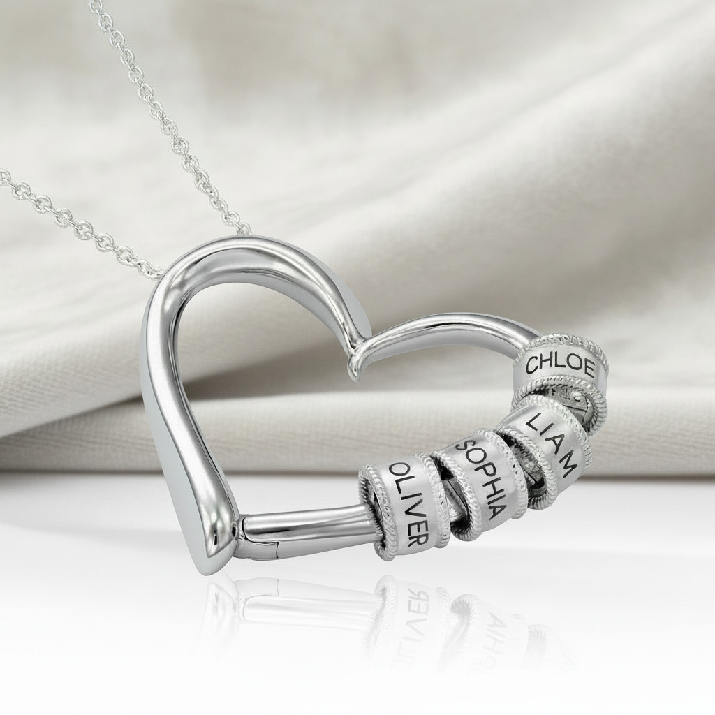Personalised Heart Necklace - With Free Engraving